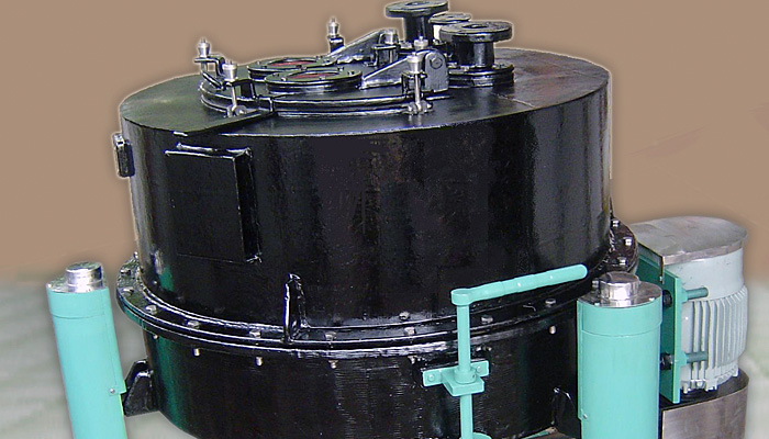 48 Inch All M.S. Rubber Lined Simple Top Discharge 3P Suspension Centrifuge